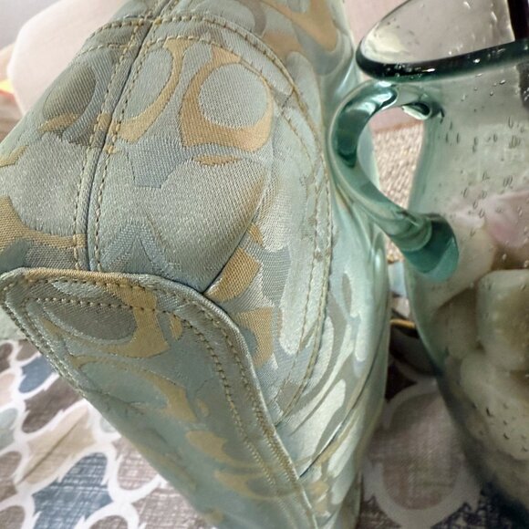 Coach 10379 Signature Light Blue Jacquard Hobo Bag – Excellent Condition - Picture 9 of 16